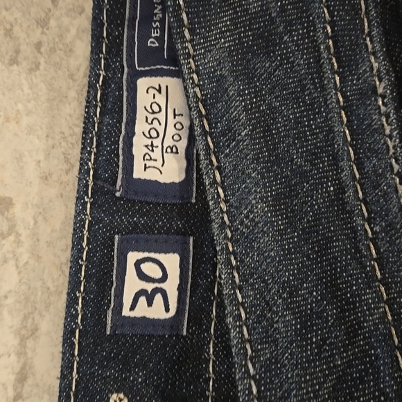 Miss Me Jeans Size 30 x 30 Denim Dark Boot Cut Rhinestone Pockets - Picture 5 of 16